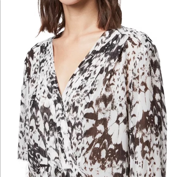 ALL SAINTS Sheril Printed Crossover Top NWT Size S - Picture 5 of 8